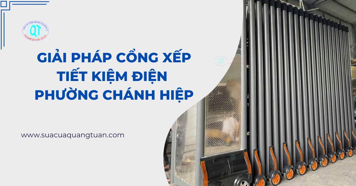 cổng xếp tiết kiệm điện