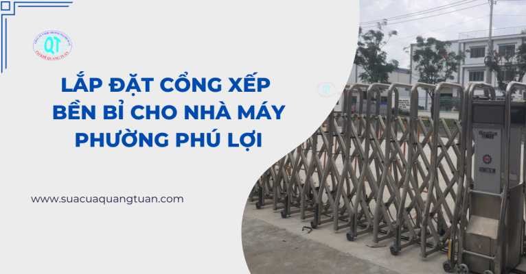 lắp đặt cổng xếp