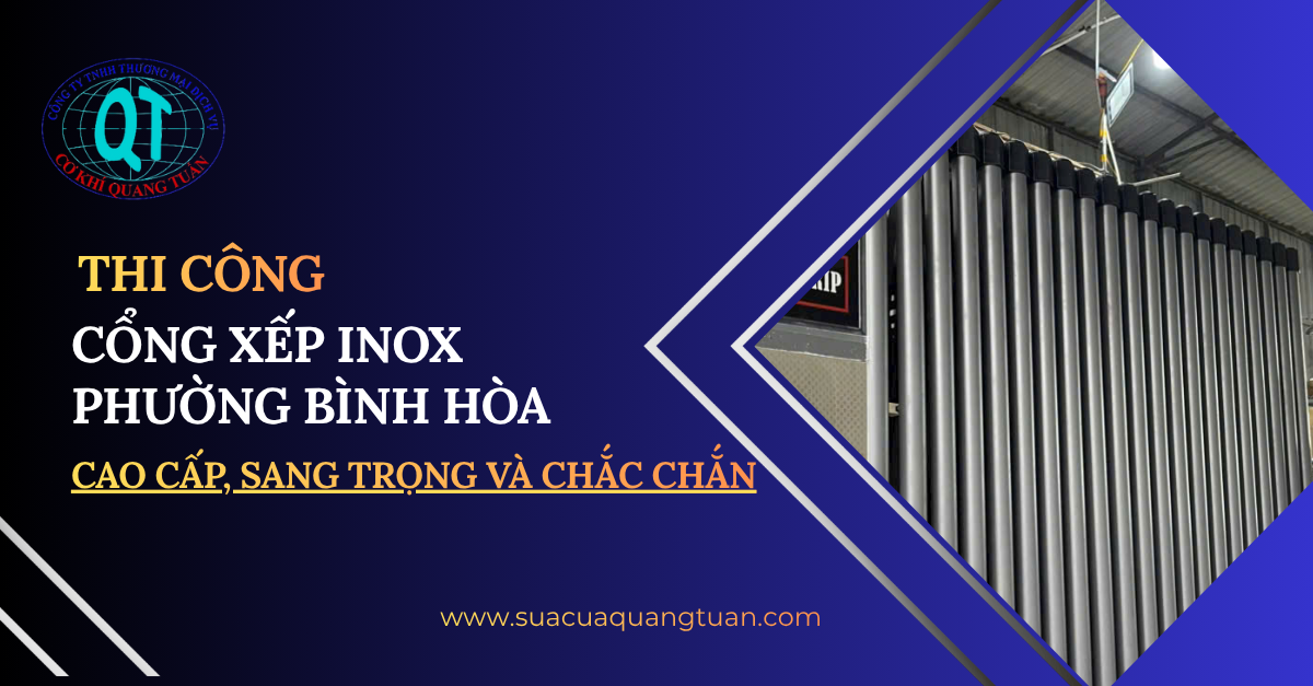 cổng xếp inox Bình Hòa